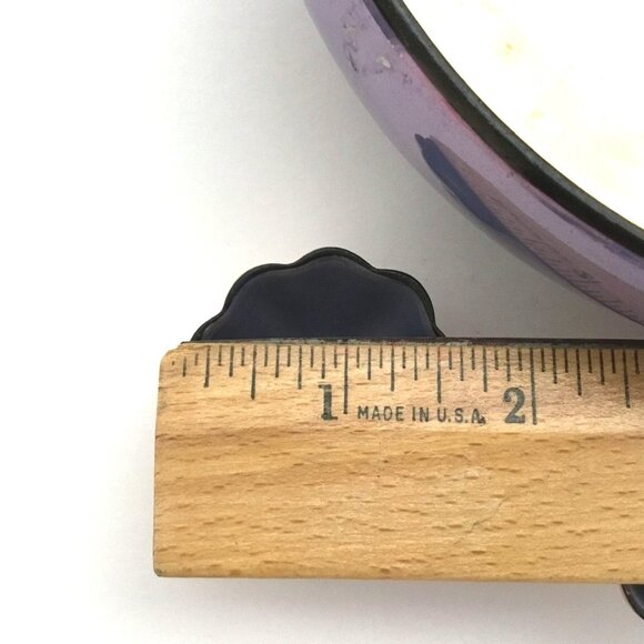 VTG Noritake Lusterware Hand Painted Footed Blue Peach Japanese Bowl 4 Salt Dips - Picture 9 of 11